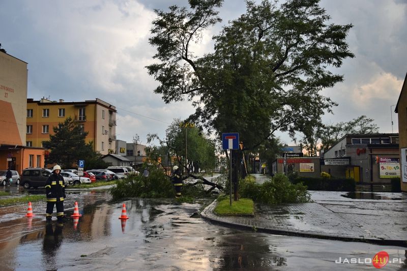 Podtopienia w Jaśle w wyniku oberwania chmury