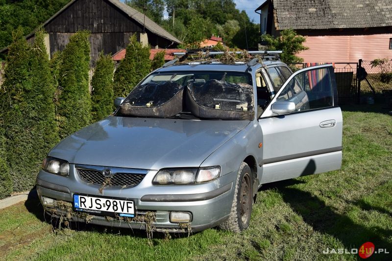 Wizyta prezydenta Andrzeja Dudy w dotkniętej skutkami nawałnic Trzcinicy