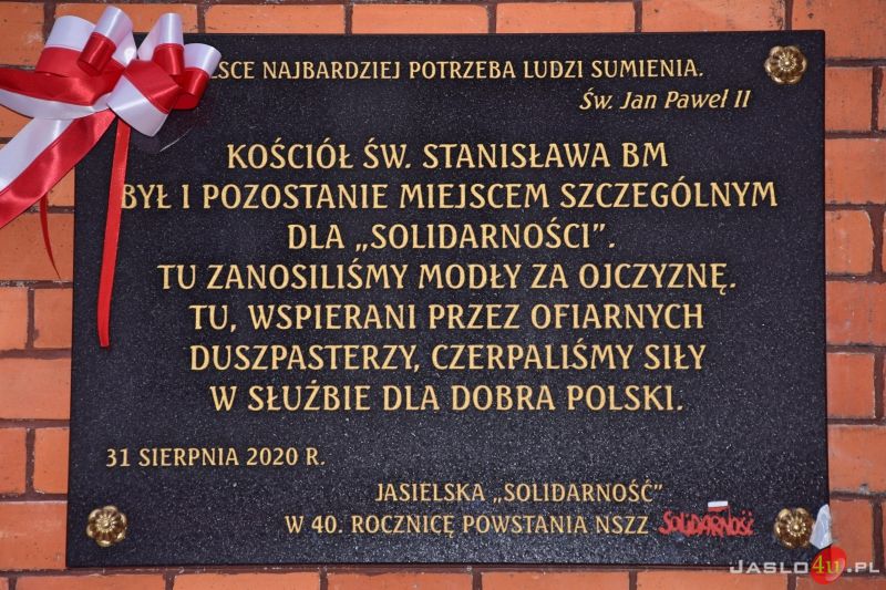 Jasielskie obchody 40. rocznicy powstania NSZZ "Solidarność"