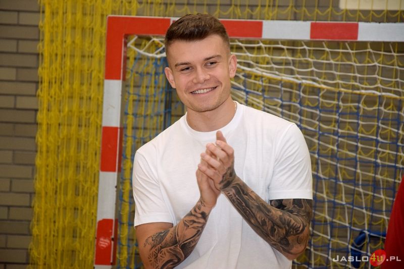 Kamil Piątkowski na treningu UKS 6 Jasło