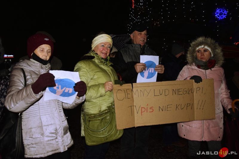 Protest przeciwko ustawie "Lex TVN" w Jaśle
