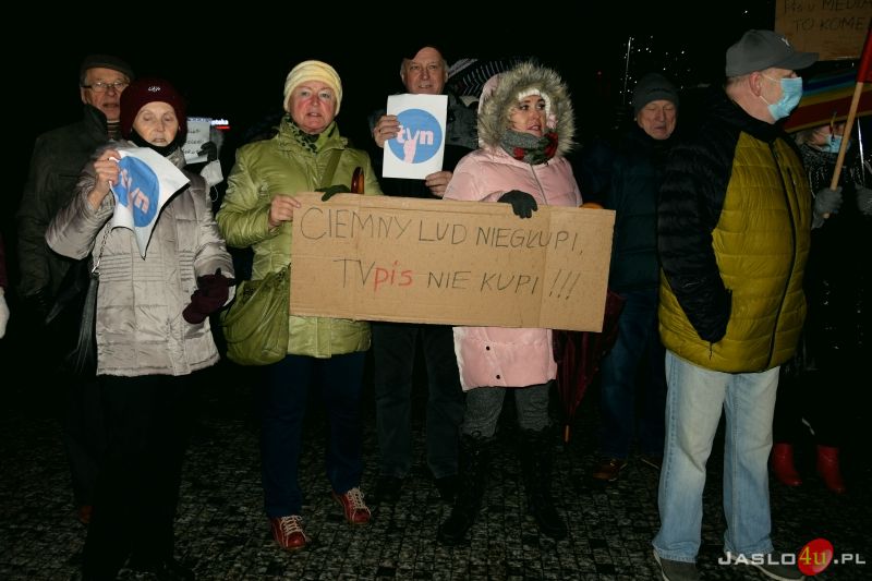 Protest przeciwko ustawie "Lex TVN" w Jaśle