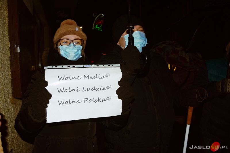Protest przeciwko ustawie "Lex TVN" w Jaśle