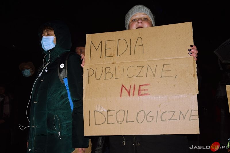 Protest przeciwko ustawie "Lex TVN" w Jaśle