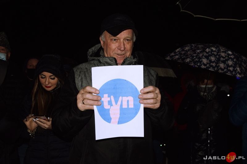 Protest przeciwko ustawie "Lex TVN" w Jaśle