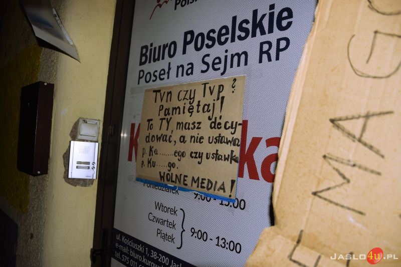 Protest przeciwko ustawie "Lex TVN" w Jaśle