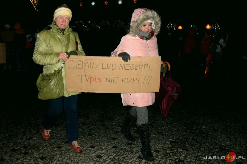 Protest przeciwko ustawie "Lex TVN" w Jaśle
