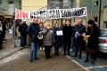 Konferencja działaczy i sympatyków Konfederacji przed Szpitalem Specjalistycznym w Jaśle