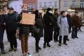 Pikieta przeciwko planom reorganizacji I LO w Jaśle