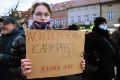 Pikieta przeciwko planom reorganizacji I LO w Jaśle