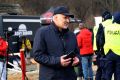 Przejazd pociągu humanitarnego z przejścia granicznego w Krościenku