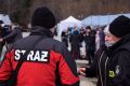 Przejazd pociągu humanitarnego z przejścia granicznego w Krościenku