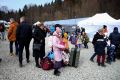 Przejazd pociągu humanitarnego z przejścia granicznego w Krościenku