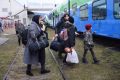 Przejazd pociągu humanitarnego z przejścia granicznego w Krościenku
