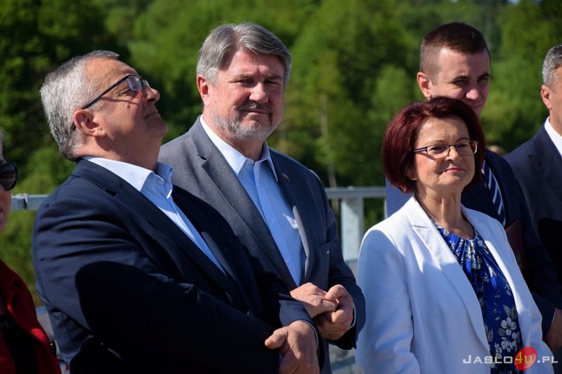 Otwarcie mostu na rzece Ropie w Przysiekach
