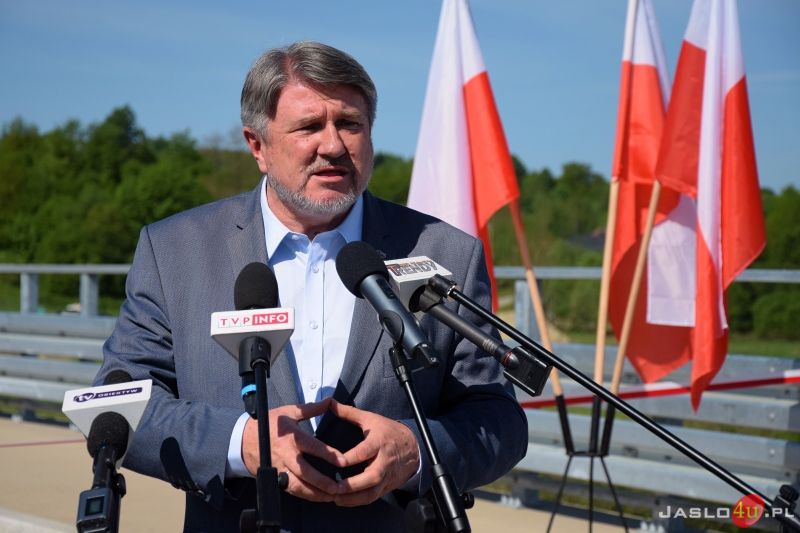 Otwarcie mostu na rzece Ropie w Przysiekach
