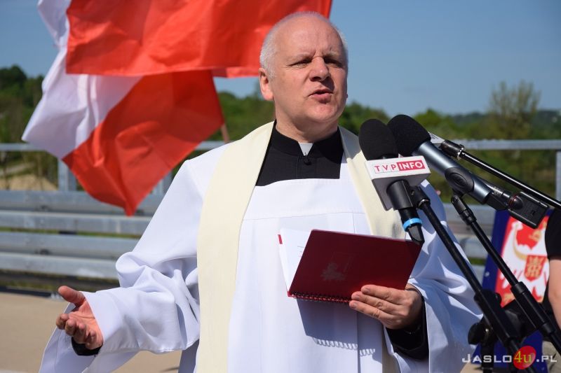 Otwarcie mostu na rzece Ropie w Przysiekach