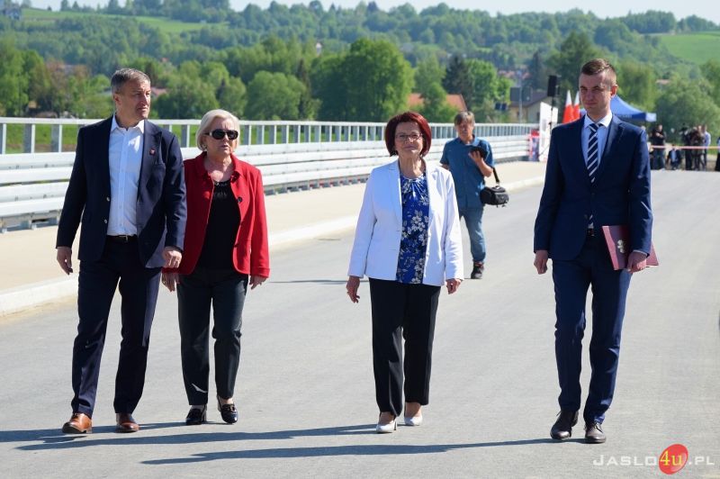 Otwarcie mostu na rzece Ropie w Przysiekach