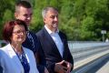 Otwarcie mostu na rzece Ropie w Przysiekach
