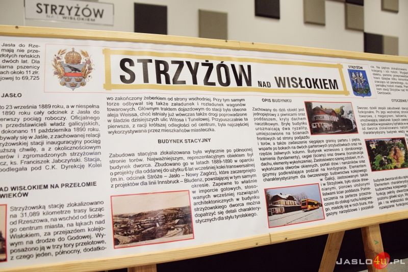 Wystawa - makieta dworca kolejowego w Strzyżowie z jeżdżącym taborem