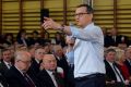 Wizyta premiera Mateusza Morawieckiego w Jaśle - inauguracja kampanii wyborczej PiS