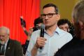 Wizyta premiera Mateusza Morawieckiego w Jaśle - inauguracja kampanii wyborczej PiS