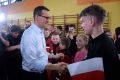 Wizyta premiera Mateusza Morawieckiego w Jaśle - inauguracja kampanii wyborczej PiS
