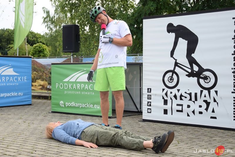 Pokaz rowerowy Krystiana Herby w Jaśle