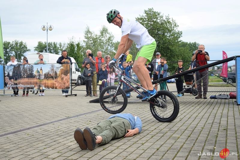 Pokaz rowerowy Krystiana Herby w Jaśle