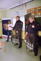 Spotkanie kolonistów z kolejarzem i strażnikami ochrony kolei