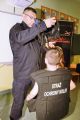 Spotkanie kolonistów z kolejarzem i strażnikami ochrony kolei