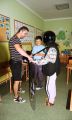 Spotkanie kolonistów z kolejarzem i strażnikami ochrony kolei