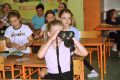 Spotkanie kolonistów z kolejarzem i strażnikami ochrony kolei