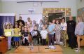 Spotkanie kolonistów z kolejarzem i strażnikami ochrony kolei