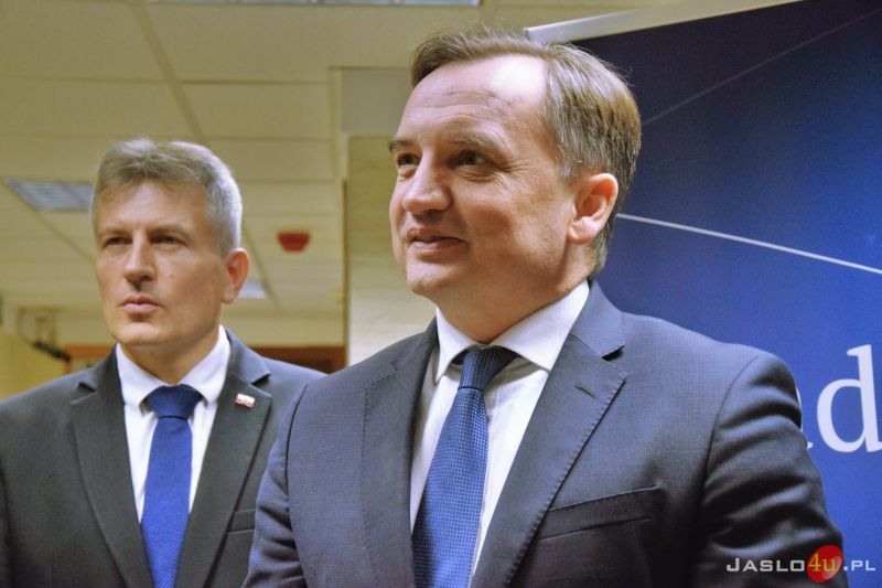 Minister Sprawiedliwości Zbigniew Ziobro w jasielskim sądzie