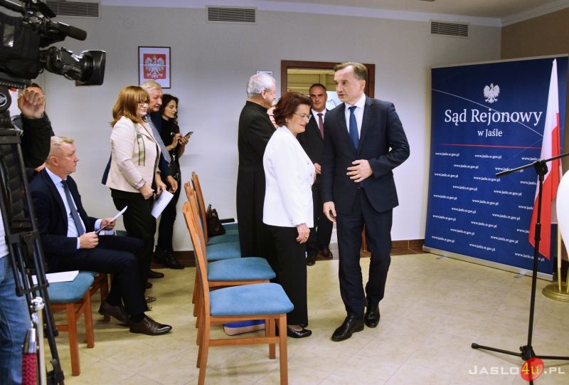 Minister Sprawiedliwości Zbigniew Ziobro w jasielskim sądzie