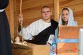 "Żywa szopka" w ogrodzie przy klasztorze oo. francizkanów w Jaśle