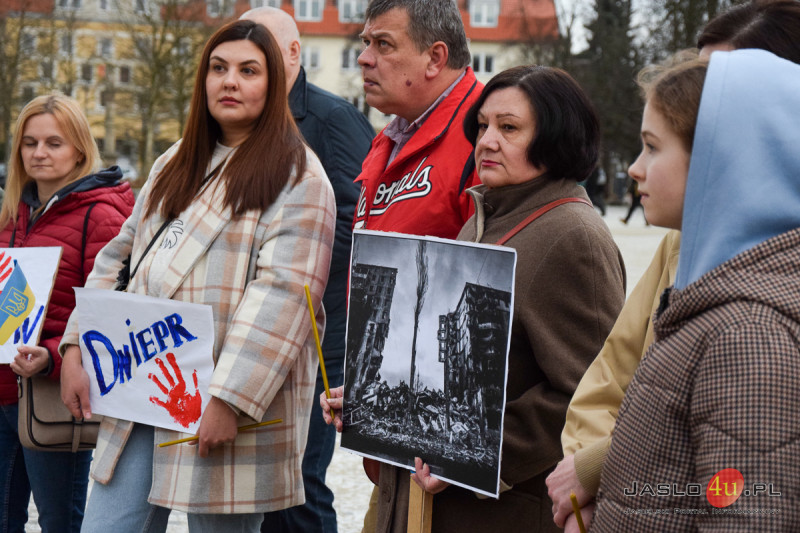 Społeczność mniejszości ukraińskiej w Jaśle wspomina dzień agresji rosyjskiej na Ukrainę
