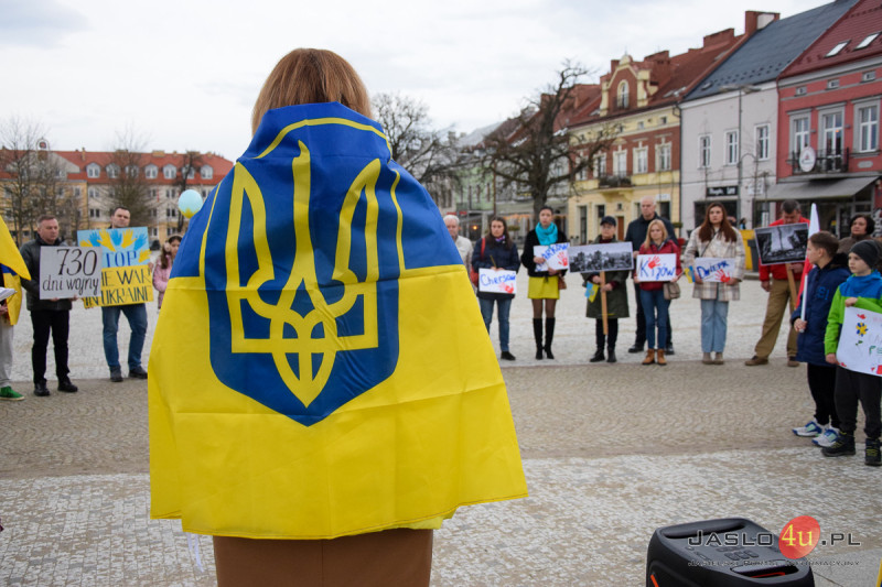 Społeczność mniejszości ukraińskiej w Jaśle wspomina dzień agresji rosyjskiej na Ukrainę