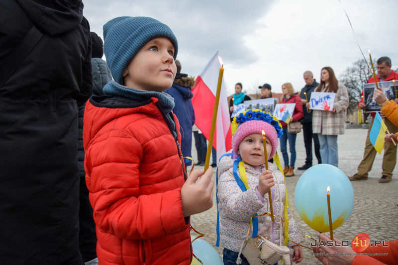 Społeczność mniejszości ukraińskiej w Jaśle wspomina dzień agresji rosyjskiej na Ukrainę