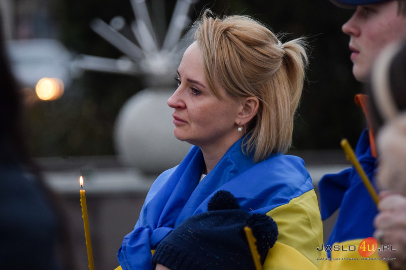 Społeczność mniejszości ukraińskiej w Jaśle wspomina dzień agresji rosyjskiej na Ukrainę