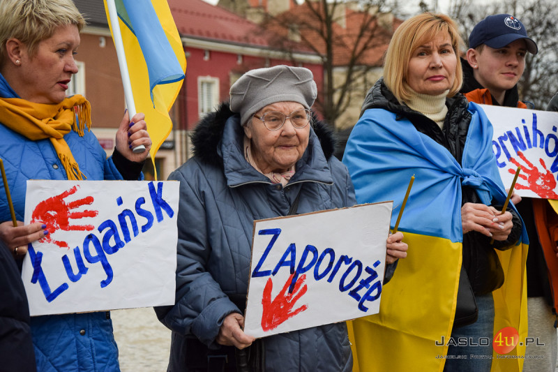 Społeczność mniejszości ukraińskiej w Jaśle wspomina dzień agresji rosyjskiej na Ukrainę