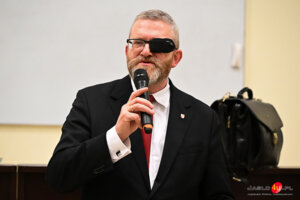 Grzegorz Braun w Jaśle