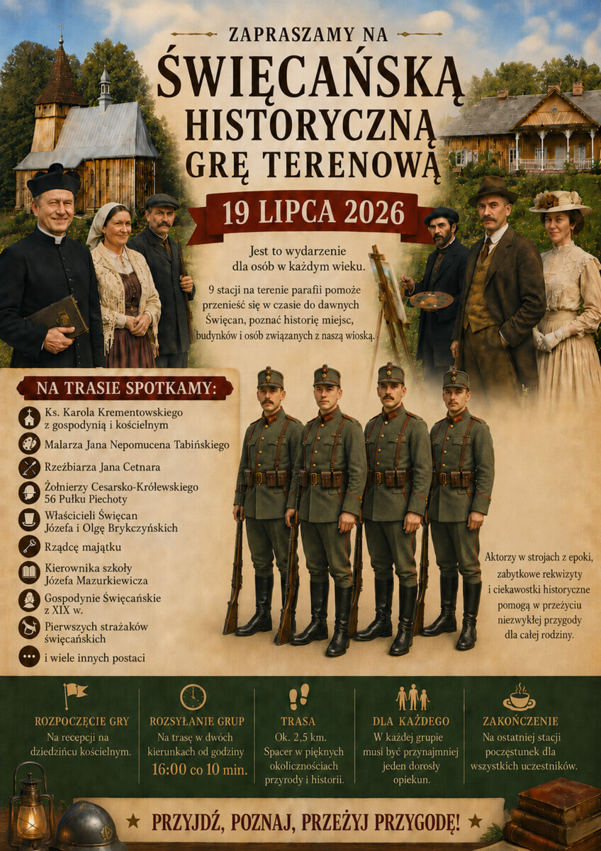 Święcańska Historyczna Gra Terenowa już w niedzielę. Historia ożyje na trasie pełnej atrakcji