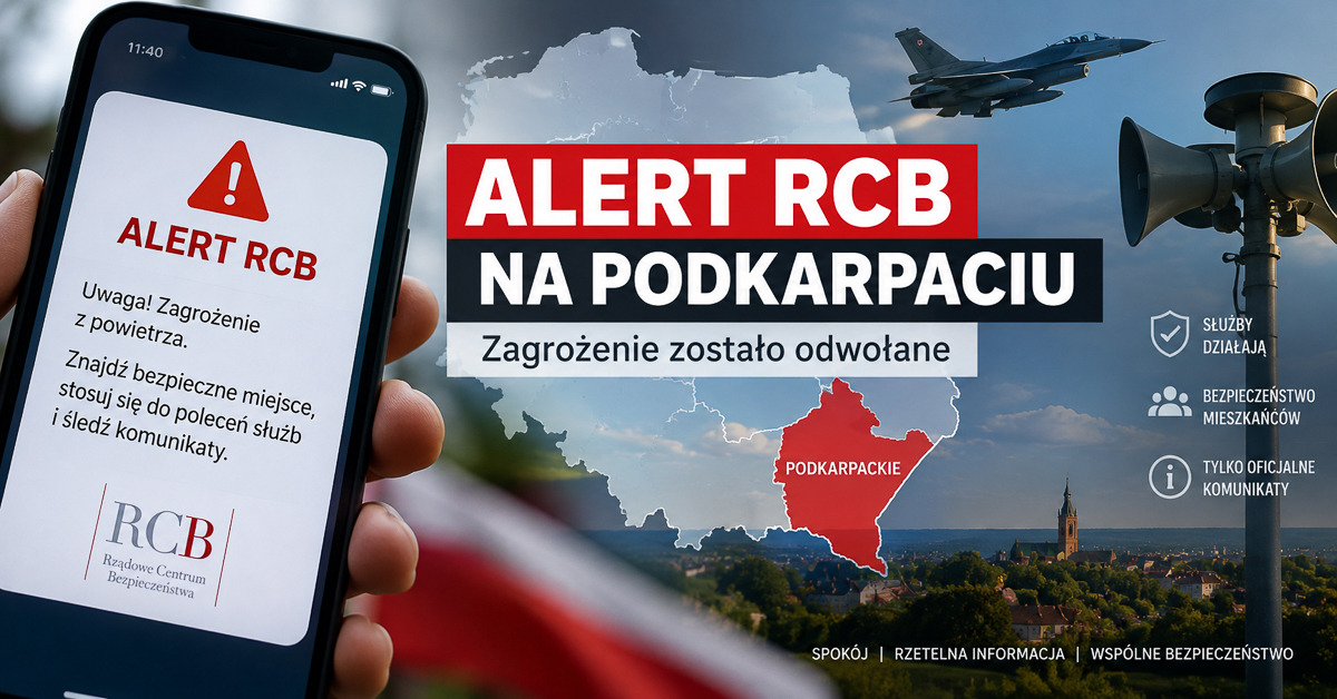 Alert RCB w Jaśle i na Podkarpaciu. Co wydarzyło się dzisiaj i czy było zagrożenie?